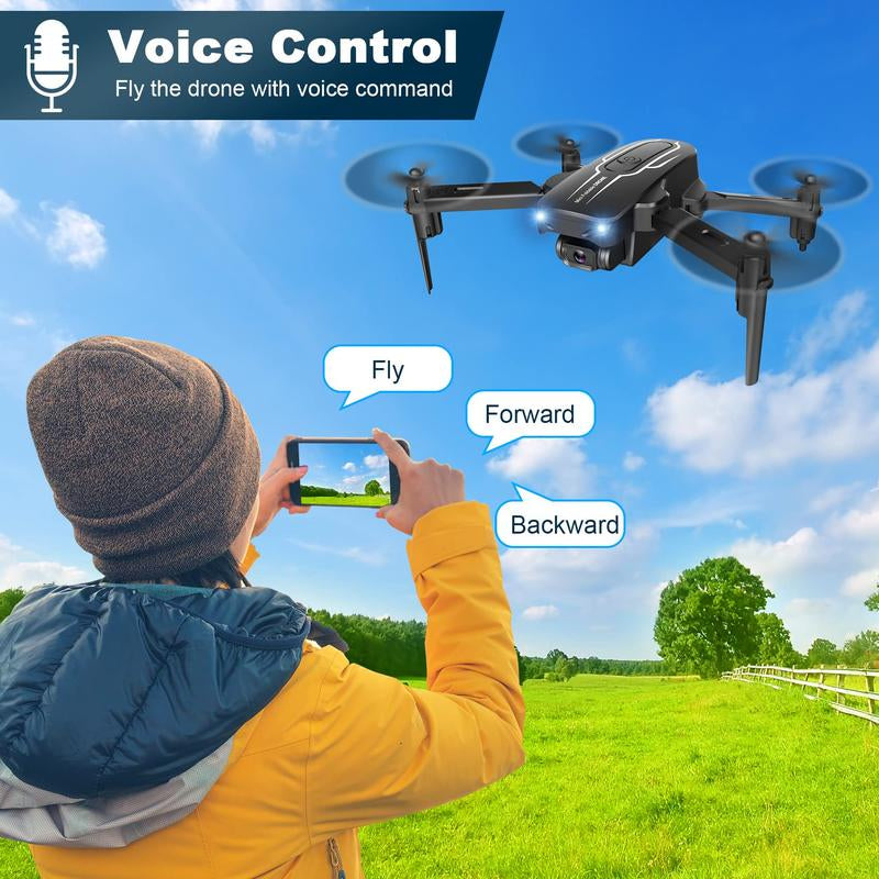 Mini Drone with Camera for Adults Kids - 1080P HD FPV Camera Drones with 90¡Ã Adjustable Lens, Gestures Selfie, One Key Start, 360 Flips, Toys Gifts RC Quadcopter for Boys Girls with 2 Batteries