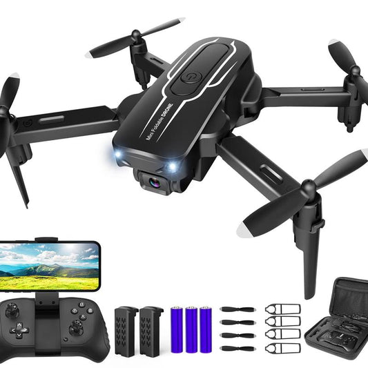 Mini Drone with Camera for Adults Kids - 1080P HD FPV Camera Drones with 90¡Ã Adjustable Lens, Gestures Selfie, One Key Start, 360 Flips, Toys Gifts RC Quadcopter for Boys Girls with 2 Batteries